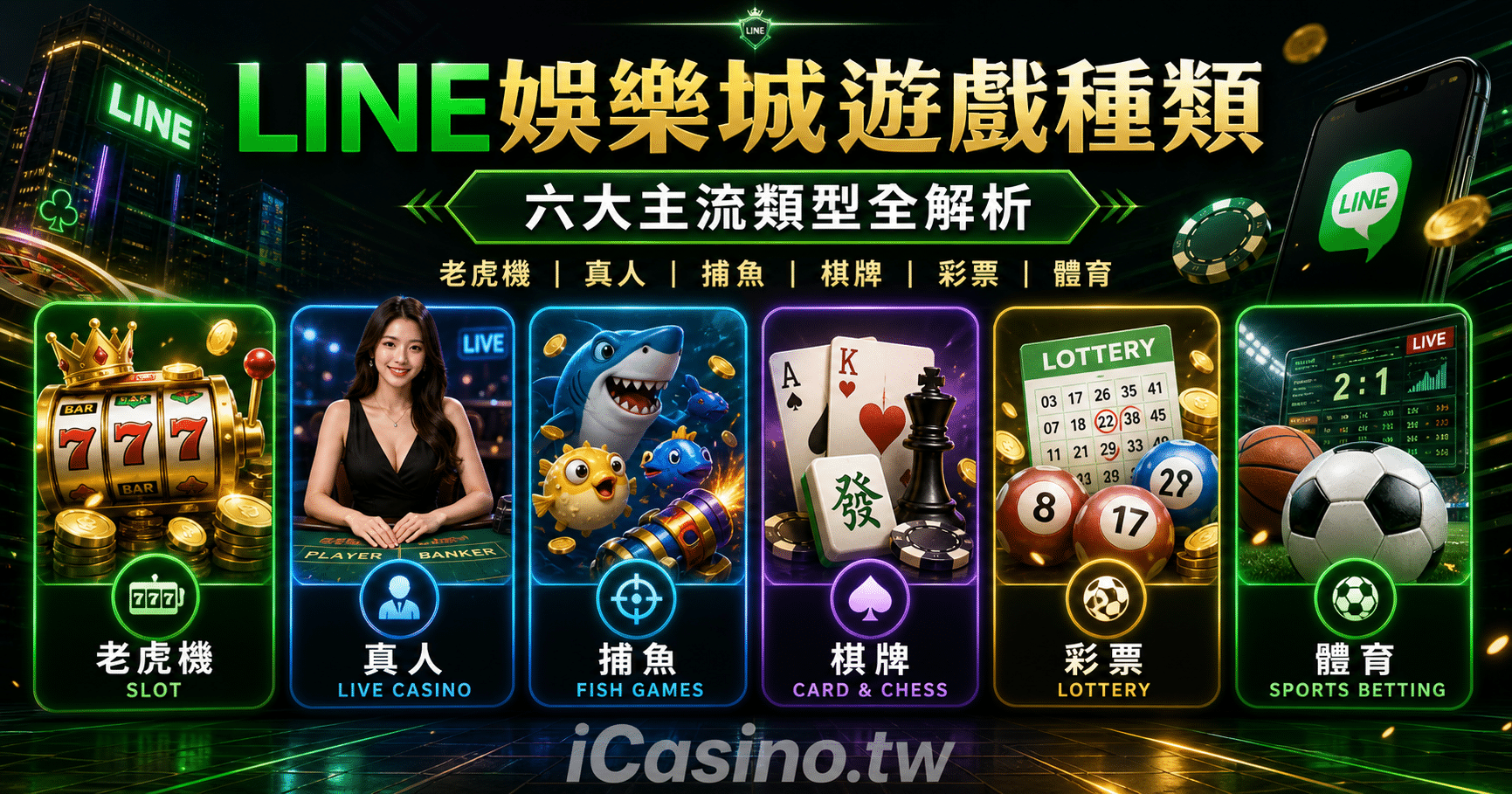 LINE娛樂城遊戲種類總整理