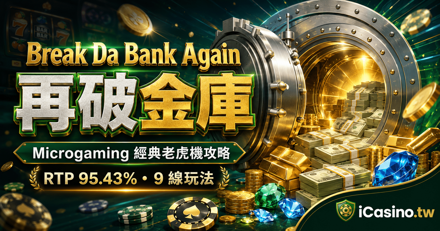 Microgaming Break Da Bank Again 再破金庫完整介紹