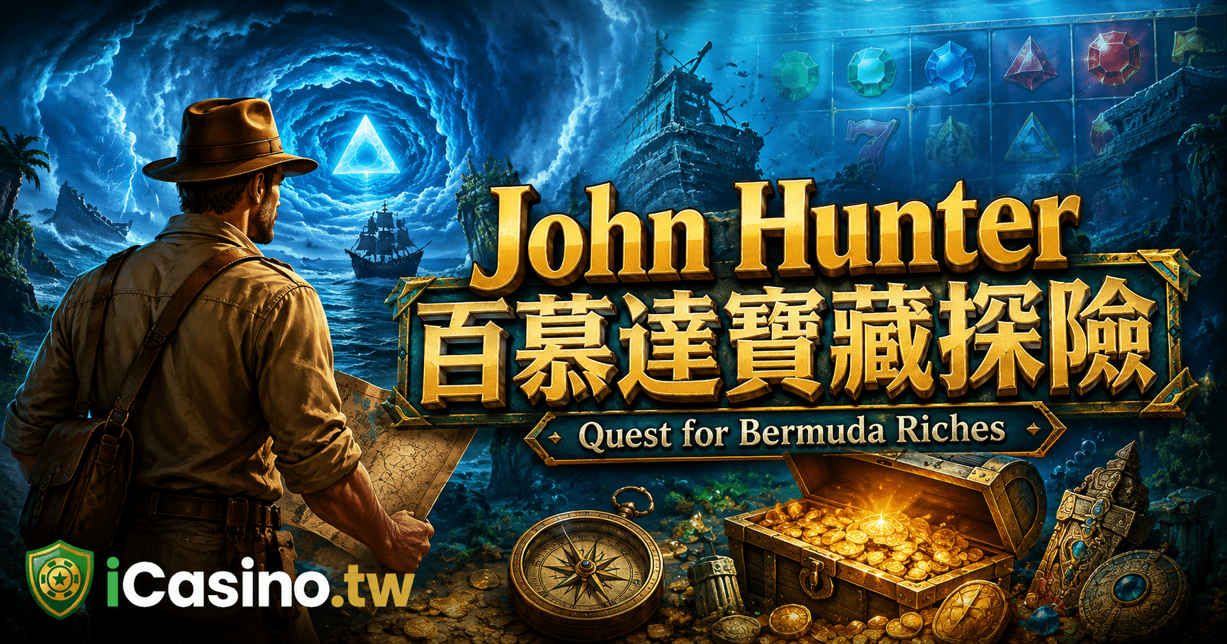 PP電子 John Hunter and the Quest for Bermuda Riches 百慕達寶藏探險完整介紹